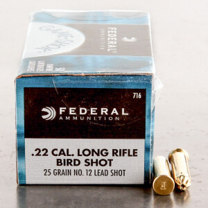50rds - 22 LR Federal #12 Shot Shotshells