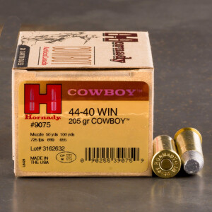 20rds - 44-40 Win. Hornady 205gr. Cowboy Flat Point Ammo