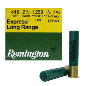 25rds - .410 Gauge  Remington Express 2 1/2" Max Dram 1/2oz. #7 1/2 Shot Ammo