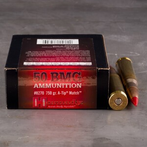 100rds – 50 BMG Hornady Match 750gr. A-Tip Match Ammo