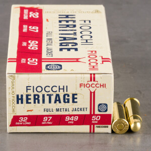 50rds – 32 S&W Long Fiocchi 97gr. FMJ Ammo