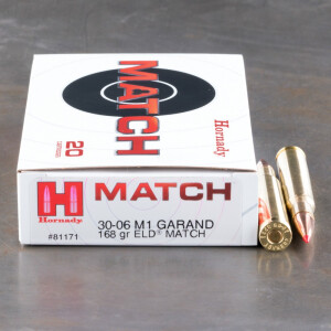 20rds - 30-06 Hornady Vintage Match 168gr. ELD Match Ammo