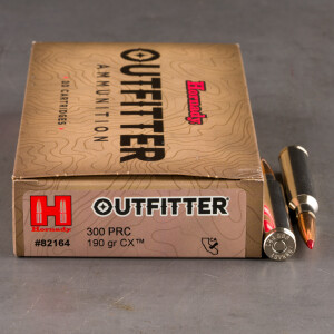 20rds – 300 PRC Hornady Outfitter 190gr. CX Ammo