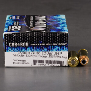 20rds – 10mm Corbon 150gr. JHP Ammo