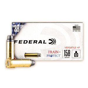 500rds – 38 Special Federal Train + Protect 158gr. LSWCHP Ammo