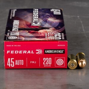 50rds – 45 ACP Federal 250th Anniversary USA 230gr. FMJ Ammo