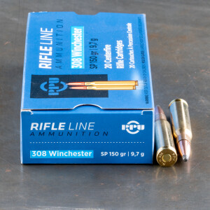 20rds - .308 Prvi Partizan 150gr. Soft Point Ammo