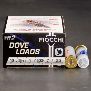 250rds – 12 Gauge Fiocchi 2-3/4" 1oz. #7 Steel Shot Ammo