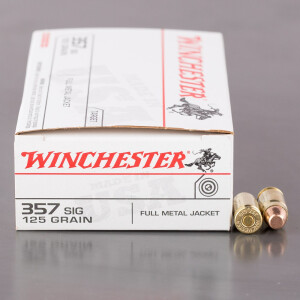 50rds - 357 Sig Winchester USA 125gr. FMJ Ammo