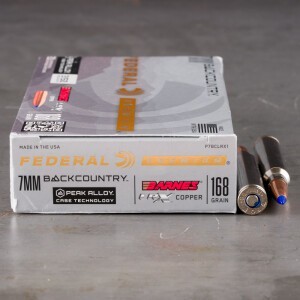 20rds – 7mm Backcountry Federal 168gr. LRX Ammo