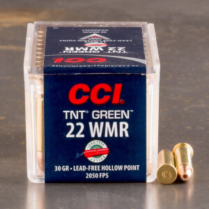 2000rds – 22 WMR CCI TNT Green 30gr. HP Ammo