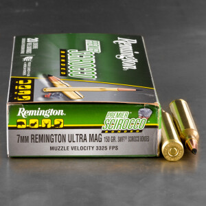 20rds - 7mm Remington Ultra Mag Premier 150gr. Swift Scirocco Bonded Ammo