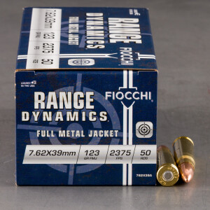 50rds – 7.62x39 Fiocchi 123gr. FMJ Ammo