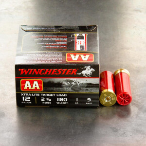 250rds – 12 Gauge Winchester AA Xtra-Lite 2-3/4" 1oz. #9 Shot Ammo