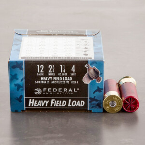 25rds - 12 Gauge Federal Game-Shok Upland Heavy Field 2 3/4" 1-1/4 oz. #4 Shot Ammo