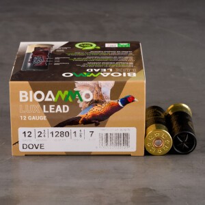 250rds – 12 Gauge BioAmmo Lux Lead 2-3/4" 1-1/8oz. #7 Shot Ammo