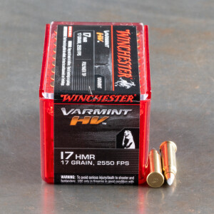 50rds - 17 HMR Winchester Varmint HV 17gr. V-Max Ammo