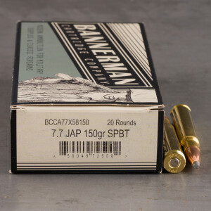 20rds – 7.7 Japanese Bannerman 150gr. SPBT Ammo
