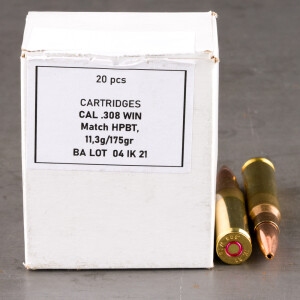 20rds – 308 Win Igman 175gr. HPBT Ammo