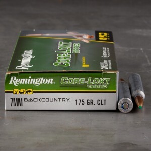 200rds – 7mm Backcountry Remington Core-Lokt Tipped 175gr. Polymer Tip Ammo