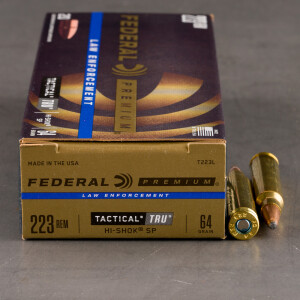 500rds – 223 Rem Federal LE Tactical TRU 64gr. SP Ammo