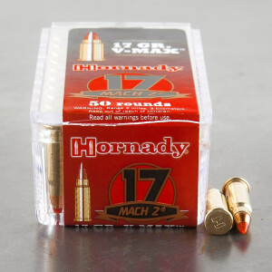 500rds - 17 Mach 2 Hornady 17gr. V-Max Polymer Tip Ammo