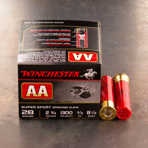 25rds - 28 Gauge Winchester AA Super Sport 2-3/4" 3/4 oz. #8.5 Shot Ammo