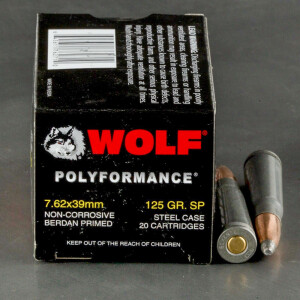 1000rds - 7.62x39 WPA Polyformance 125gr. Soft Point Ammo