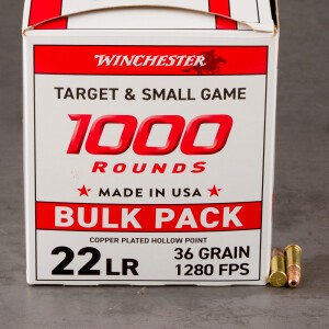 2000rds – 22 LR Winchester USA 36gr. CPHP Ammo