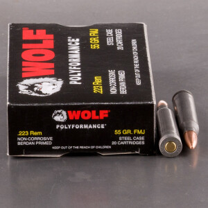 20rds - .223 WPA Polyformance 55gr. FMJ Ammo