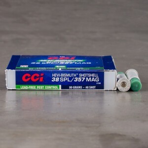 10rds – 38 Special CCI Pest Control Shotshell 80gr. #8 Bismuth Shot Ammo