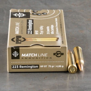 1000rds – 223 Rem Prvi Partizan 75gr. HPBT Match Ammo