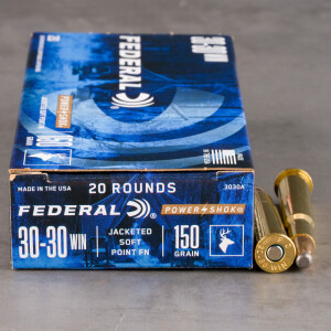200rds – 30-30 Federal Power-Shok 150gr. Flat Nose SP Ammo 