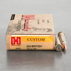 20rds - 303 British Hornady 150gr. InterLock Spire Point Ammo