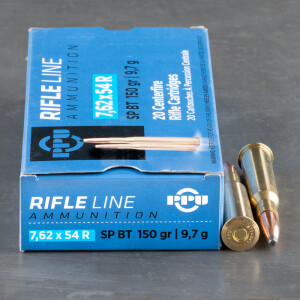 20rds - 7.62x54R Prvi Partizan 150gr. SP Ammo
