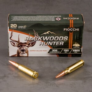 20rds – 308 Win Fiocchi Backwoods Hunter 150gr. CHP Ammo 20rds – 308 Win Fiocchi Backwoods Hunter 150gr. CHP Ammo