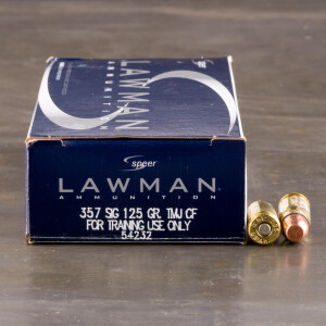 50rds – 357 Sig Speer Lawman Clean-Fire 125gr. TMJ Ammo