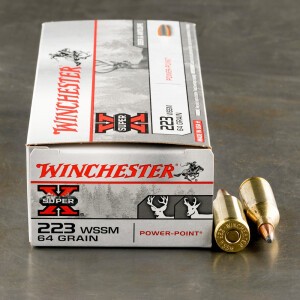 20rds - 223 Winchester WSSM 64gr. Super-X Power Point Ammo