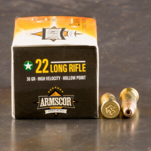 50rds - 22LR Armscor 36gr. High Velocity Hollow Point Ammo