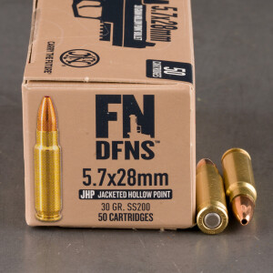 500rds – 5.7x28mm FN Herstal 30gr. JHP Ammo