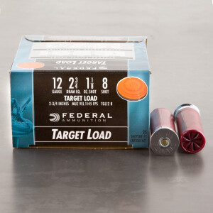25rds – 12 Gauge Federal Top Gun Target Load 2-3/4" 1-1/8oz. #8 Shot Ammo