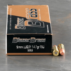 1000rds – 9mm Blazer Brass 147gr. FMJ Ammo