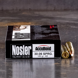 20rds - 30-06 NoslerCustom Trophy Grade 165gr. Accubond Polymer Tip Ammo