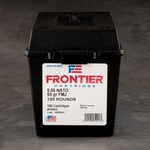 150rds – 5.56x45 Hornady Frontier 55gr. FMJ Ammo in Field Box