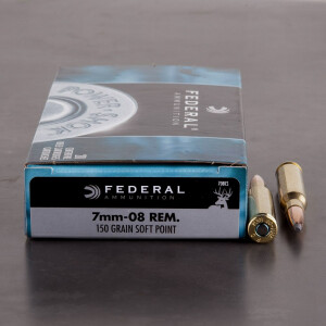 20rds - 7mm-08 Rem Federal Power-Shok 150gr. Soft Point Ammo