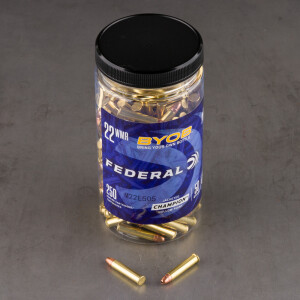 250rds – 22 WMR Federal BYOB 50gr. JHP Ammo