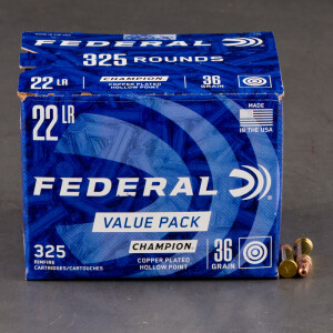 3250rds – 22 LR Federal Champion 36gr. CPHP Ammo