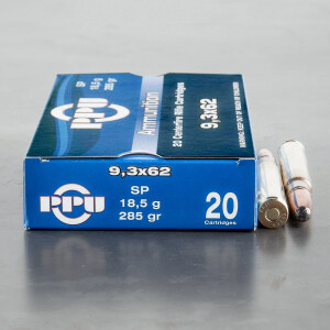 20rds - 9.3x62mm Mauser PRVI Partizan 285gr. SP Ammo