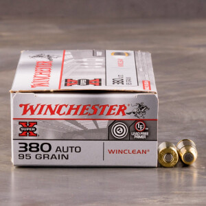500rds - 380 Auto Winchester Winclean 95gr. BEB FMJ Ammo