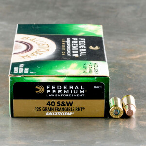 50rds – 40 S&W Federal LE BallistiClean 125gr. RHT Frangible